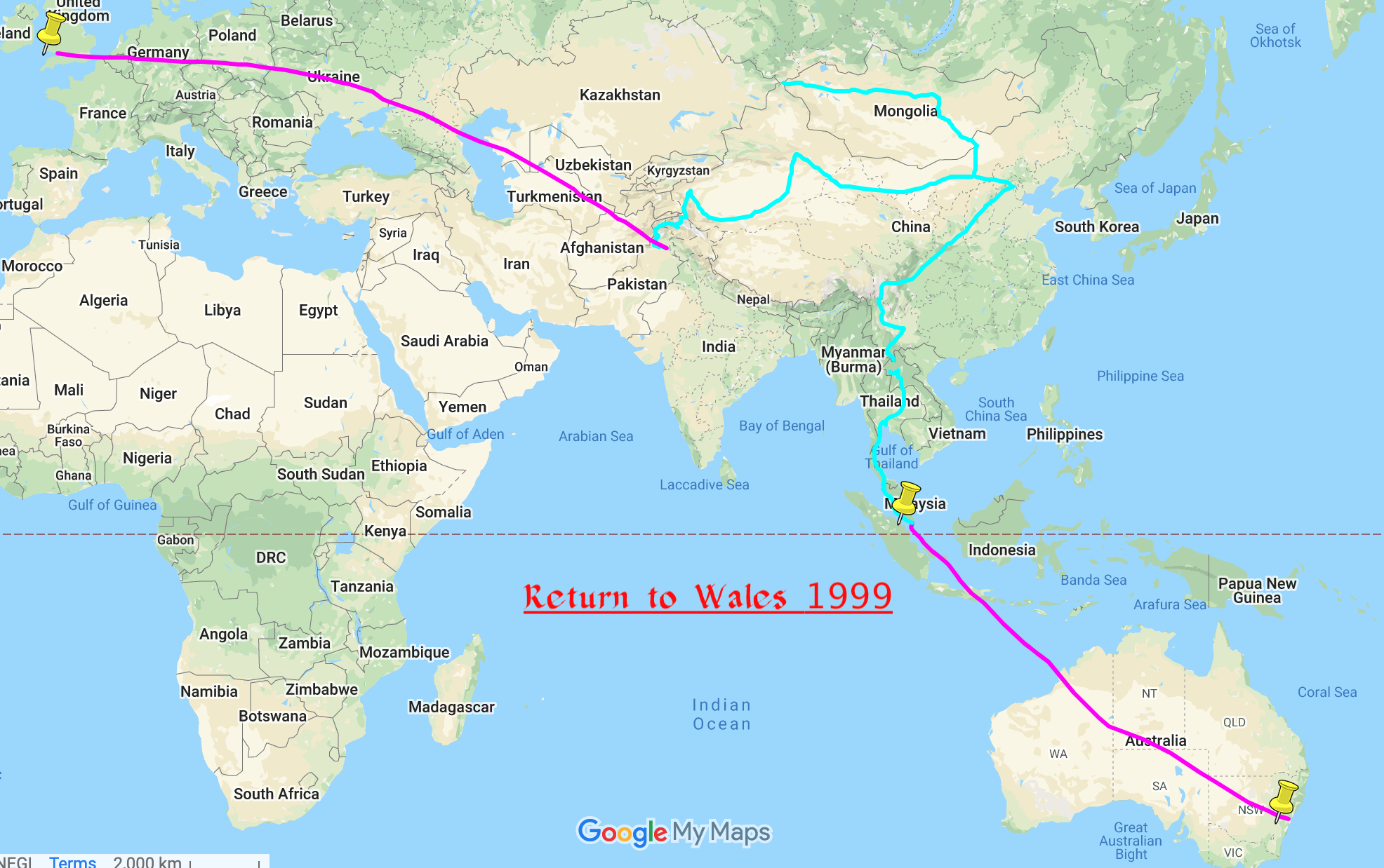 RETURN 2 WALES 99 map